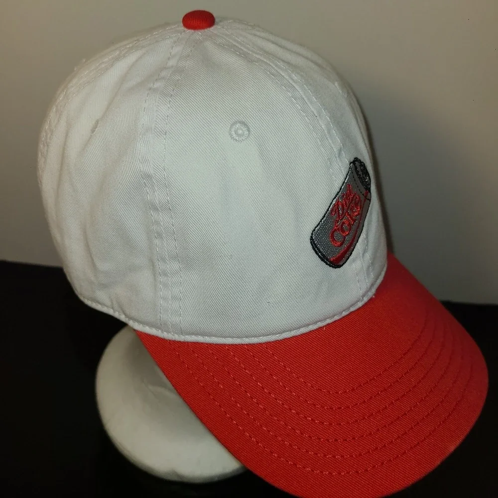 Diet Coke Hat White Red Adjustable Cap Embroidered Logo Coca Cola NWOT
